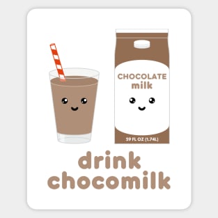 Drink milk chocolate Kawaii choco milk carton Sticker